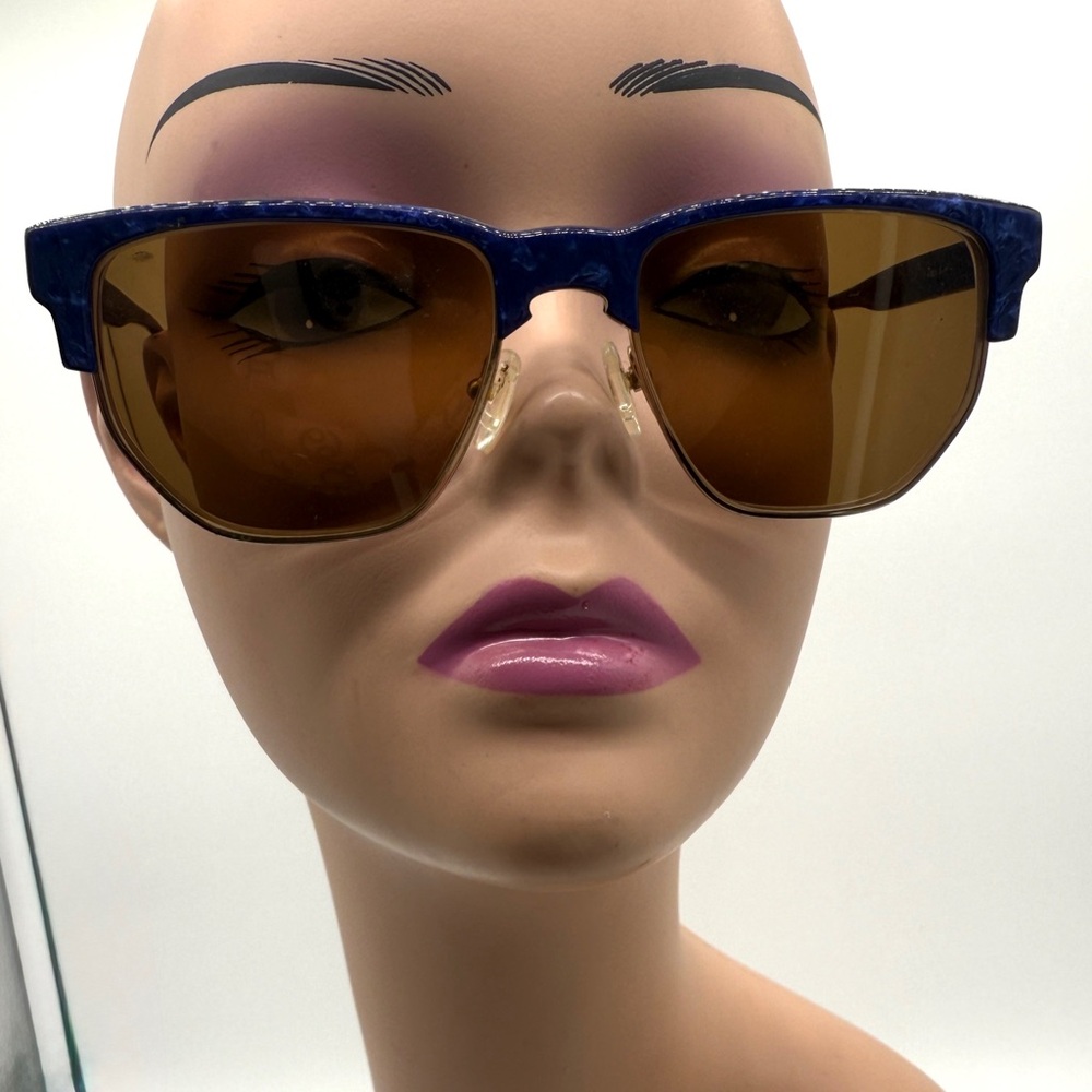 Vuarnet Blue Frame Sunglasses with Brown Lenses